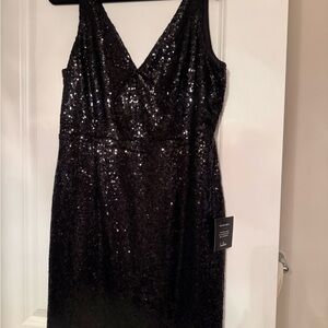 Lulu's Shimmering Black Sequin Mini Dress